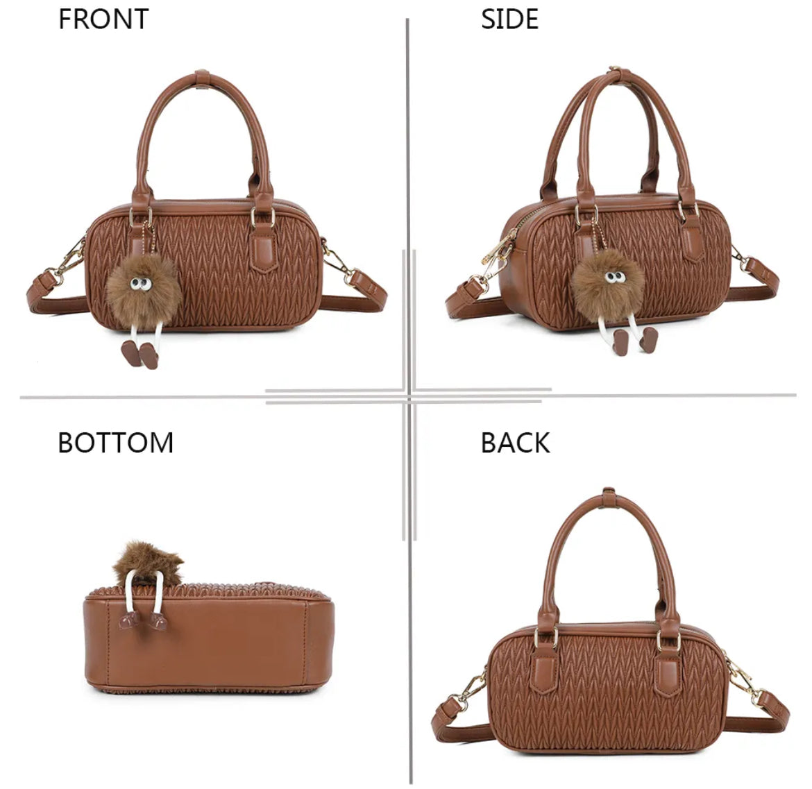 Sac bowling compact avec porte-clés fantaisie