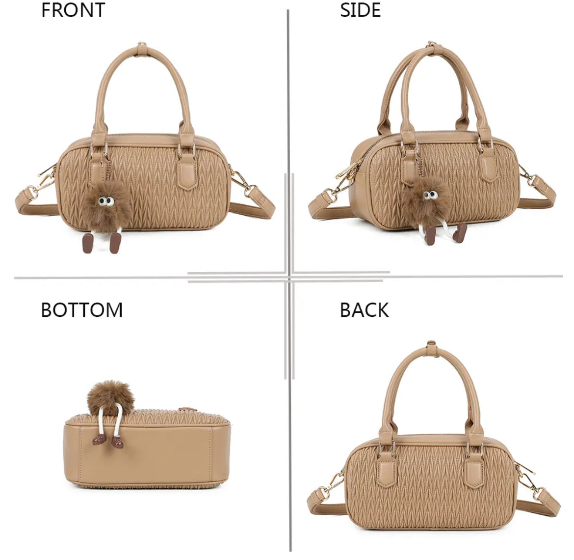 Sac bowling compact avec porte-clés fantaisie