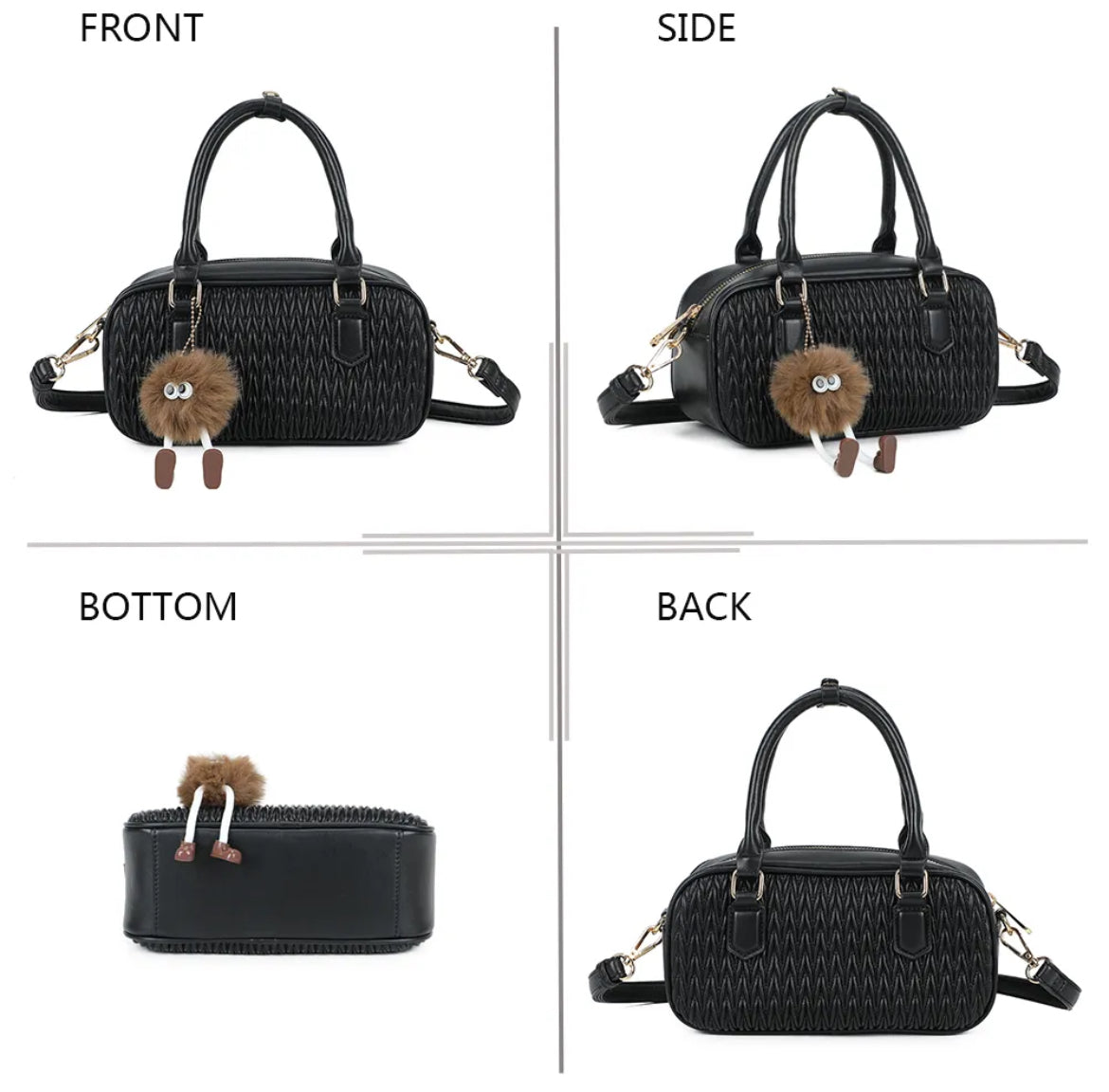 Sac bowling compact avec porte-clés fantaisie